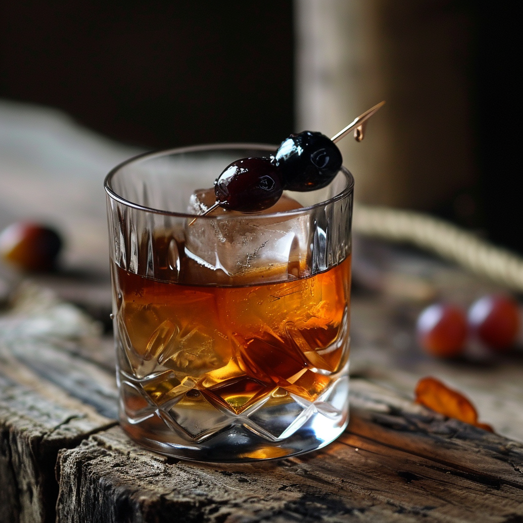 Classic Manhattan in an Old Fashioned Glass