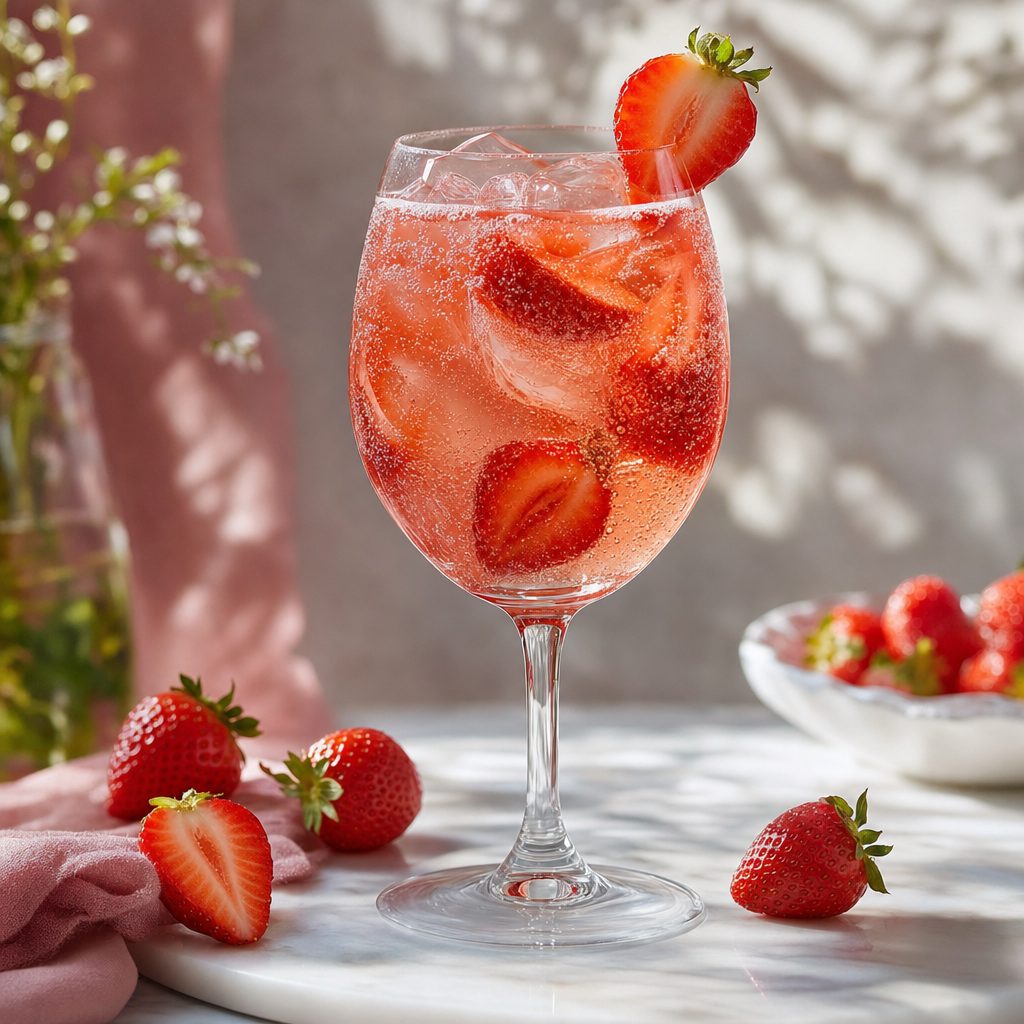 Strawberry Shrub Spritz